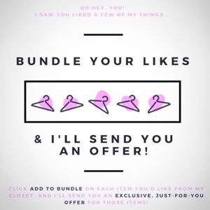Bundle your likes and I will send you an offer!!